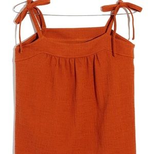 NWT madewell crosshatch tie strap tank